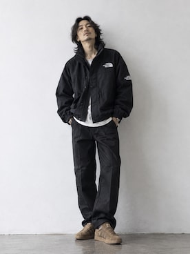 「THE NORTH FACE（ザノースフェイス）のTHE NORTH FACE(ザ・ノースフェイス)/軽量 軽アウター マウンテンジャケット ジップアップ スタンドカラー ロゴ刺繍 ニールトンジャケット /NEILTON JACKET（ブルゾン、ブラック系）」を使った、tatsukiさん（メンズ・172cm）の秋コーディネート