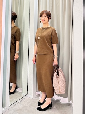「UNTITLED（アンタイトル）のアイテム（スカート）」を使った、みなこさん（レディース・156cm）の秋コーディネート