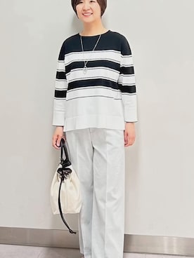 「UNTITLED（アンタイトル）のアイテム（ネックレス）」を使った、みなこさん（レディース・156cm）の春コーディネート