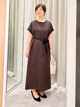 「アイテム（ノーカラージャケット）」を使った、みなこさん（レディース・156cm）の夏コーディネート