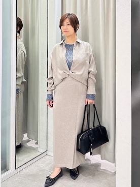 「UNTITLED（アンタイトル）のアイテム（スカート）」を使った、みなこさん（レディース・156cm）の秋コーディネート
