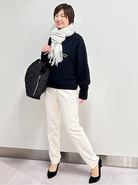 「アイテム（ピーコート）」を使った、みなこさん（レディース・156cm）の冬コーディネート