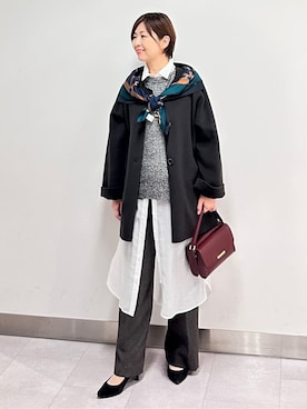 みなこさん（レディース・156cm）の冬コーディネート