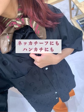 「アイテム（ハンカチ/ハンドタオル、ブルー系）」を使った、よぴさん（メンズ・160cm）の夏コーディネート