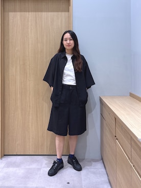 「tk.TAKEO KIKUCHI（ティーケータケオキクチ）のアイテム（トップス）」を使った、よぴさん（メンズ・160cm）の夏コーディネート