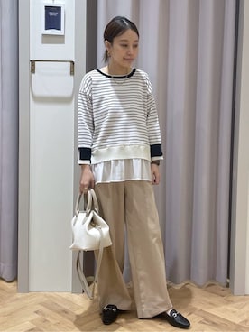 「Rubyrivet（ルビーリベット）のアイテム（パンツ）」を使った、JMさん（レディース・155cm）の春コーディネート