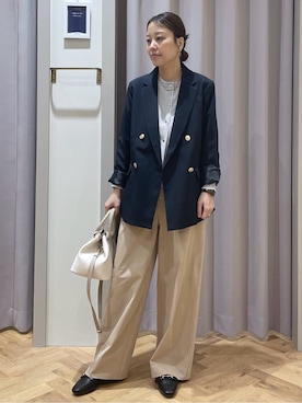 「Rubyrivet（ルビーリベット）のアイテム（パンツ）」を使った、JMさん（レディース・155cm）の春コーディネート