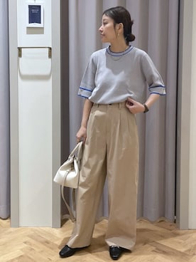 「Rubyrivet（ルビーリベット）のアイテム（パンツ）」を使った、JMさん（レディース・155cm）の春コーディネート