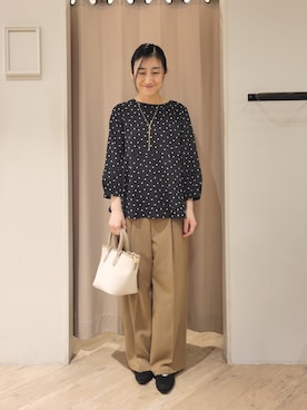 「grove（グローブ）のアイテム（パンツ）」を使った、いそさん（レディース・160cm）の春コーディネート