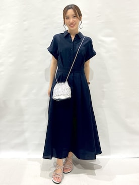「オフィスカジュアル」｜「アイテム（ワンピース）」を使った、akkyさん（レディース・157cm）の春コーディネート