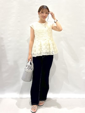 「OPAQUE.CLIP（オペークドットクリップ）のアイテム」を使った、akkyさん（レディース・157cm）の夏コーディネート