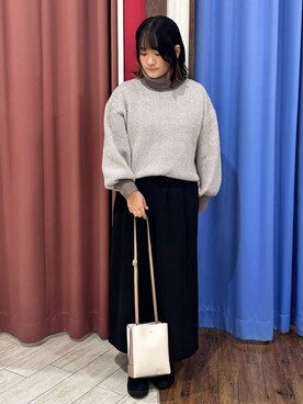 「DRESKIP（ドレスキップ）のアイテム」を使った、Mikiさん（レディース・156cm）の冬コーディネート