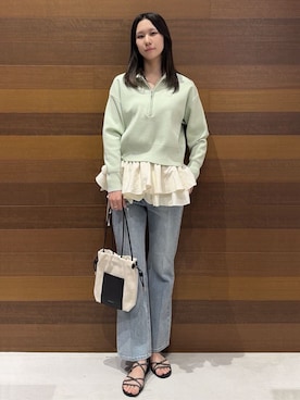 「smart pink（スマートピンク）のアイテム」を使った、さやさん（レディース・170cm）の春コーディネート