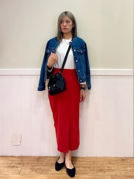 「Lee（リー）のアイテム（バッグ）」を使った、みりのさん（レディース・161cm）の春コーディネート
