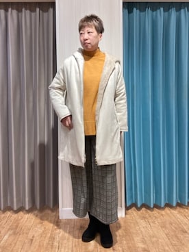 「DRESKIP（ドレスキップ）のアイテム」を使った、MUNEさん（レディース・162cm）の冬コーディネート