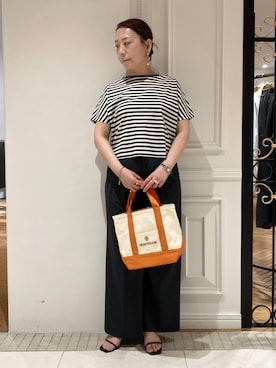 「DRESSTERIOR（ドレステリア）のアイテム（Tシャツ/カットソー）」を使った、TAJIさん（レディース・161cm）の春コーディネート