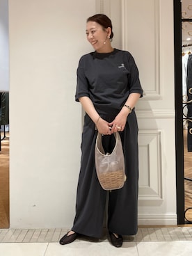 「DRESSTERIOR（ドレステリア）のアイテム（Tシャツ/カットソー）」を使った、TAJIさん（レディース・161cm）の春コーディネート