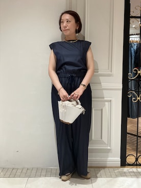 「DRESSTERIOR（ドレステリア）のアイテム（サロペット/オーバーオール）」を使った、TAJIさん（レディース・161cm）の夏コーディネート