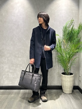 「アイテム（ビジネスバッグ、グレー系）」を使った、ruin3さん（メンズ・168cm）の秋コーディネート