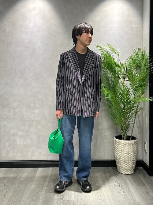 セール】【BOWLER HAT LABEL】サッカーストライプ ダブルジャケット