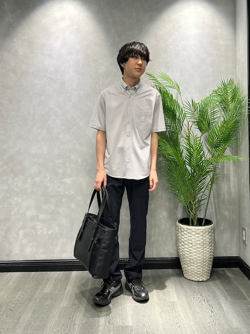 接触冷感/吸汗速乾】サイドゴアウエスト ストレートパンツ（スラックス
