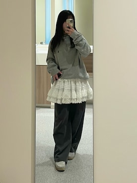 「アイテム（モカシン/デッキシューズ）」を使った、hinaさん（レディース・153cm・20代）の冬コーディネート