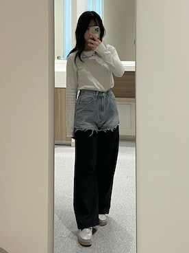 「mline（エムライン）のアイテム」を使った、hinaさん（レディース・153cm）の冬コーディネート