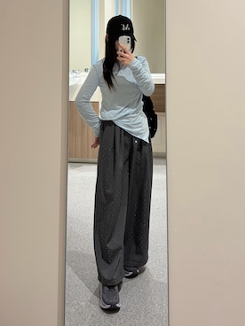 「GIUNON（ジウノン）のアイテム」を使った、hinaさん（レディース・153cm）の冬コーディネート