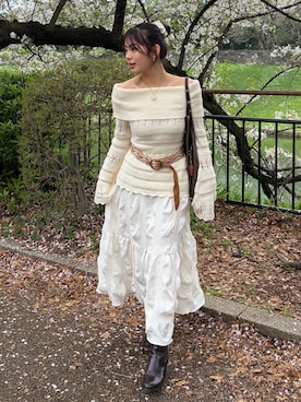 「CONVERSE TOKYO（コンバーストウキョウ）のアイテム」を使った、雪姫/ゆきさん（レディース・160cm）の春コーディネート