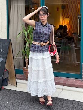 「BURBERRY（バーバリー）のアイテム」を使った、雪姫/ゆきさん（レディース・160cm）の夏コーディネート