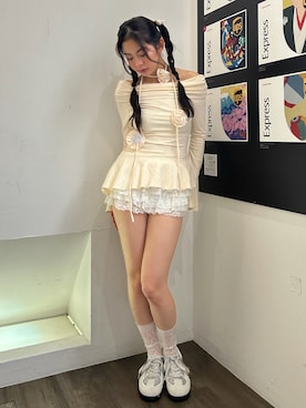「BANDARSAYAのアイテム（トップス、その他）」を使った、雪姫/ゆきさん（レディース・160cm）の春コーディネート