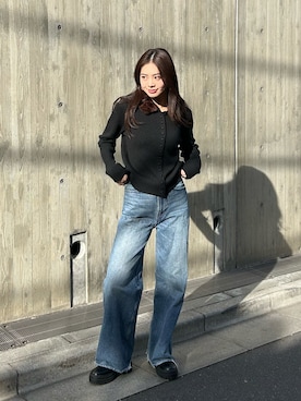 「EMODA（エモダ）のアイテム（パンツ）」を使った、雪姫/ゆきさん（レディース・160cm）の冬コーディネート