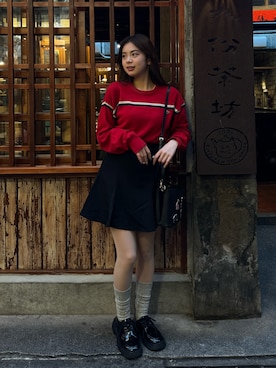 「PRADA（プラダ）のアイテム（バッグ）」を使った、雪姫/ゆきさん（レディース・160cm）の冬コーディネート