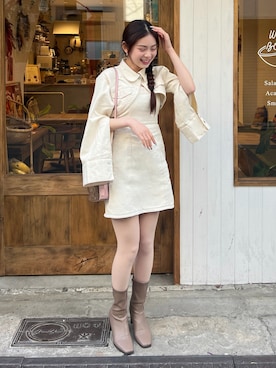 「COACH（コーチ）のアイテム」を使った、雪姫/ゆきさん（レディース・160cm）の春コーディネート