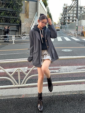 「アイテム（テーラードジャケット）」を使った、雪姫/ゆきさん（レディース・160cm・10代）の秋コーディネート