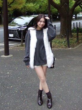 「アイテム（ベスト）」を使った、雪姫/ゆきさん（レディース・160cm）の秋コーディネート