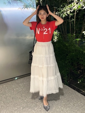 「PRADA（プラダ）のアイテム」を使った、雪姫/ゆきさん（レディース・160cm）の夏コーディネート