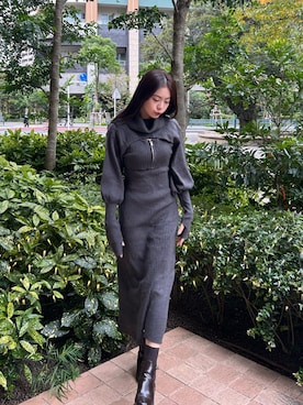 「アイテム（ワンピース/ドレス）」を使った、雪姫/ゆきさん（レディース・160cm）の冬コーディネート