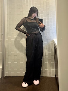 「CONVERSE（コンバース）のアイテム（スニーカー、ブラック系）」を使った、もかさん（レディース・159cm）の夏コーディネート
