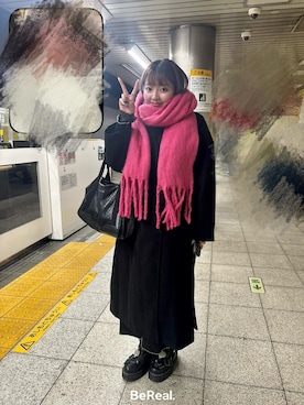 「アイテム（ワンピース/ドレス）」を使った、もかさん（レディース・159cm）の冬コーディネート