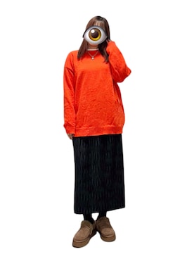 「アイテム（ネックレス）」を使った、もかさん（レディース・159cm）の冬コーディネート