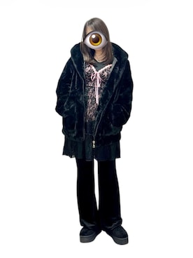 「R&E（アールアンドイー）のアイテム」を使った、もかさん（レディース・159cm）の冬コーディネート