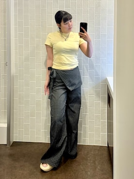 「Dr. Martens（ドクターマーチン）のDr. Martens/ドクターマーチン KIMBER II マルチストラップ サンダル 31805001（サンダル、ブラック系）」を使った、もかさん（レディース・159cm）の夏コーディネート