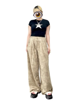 「アイテム（スウェットパンツ）」を使った、もかさん（骨格ウェーブ・レディース・159cm）の秋コーディネート