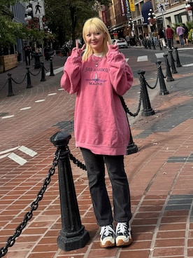 「スウェットワンピース」｜もかさん（レディース・159cm）の秋コーディネート