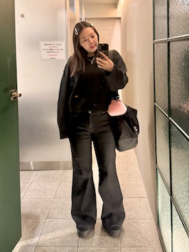 「Candy Stripper（キャンディストリッパー）のアイテム」を使った、もかさん（レディース・159cm）の冬コーディネート