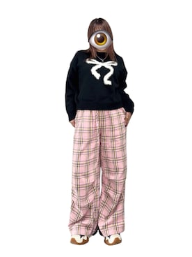 「アイテム（ネックレス）」を使った、もかさん（レディース・159cm）の秋コーディネート