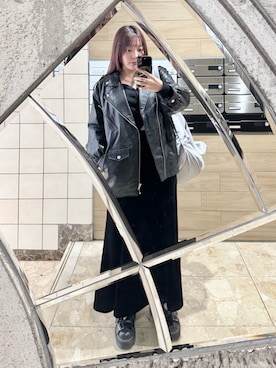 「アイテム（ネックレス）」を使った、もかさん（レディース・159cm）の秋コーディネート