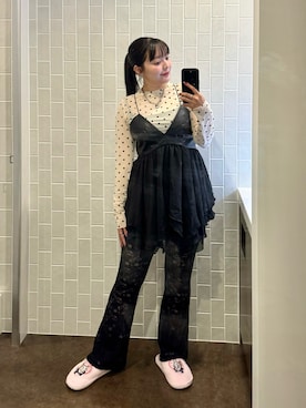 「Dr. Martens（ドクターマーチン）のアイテム（ブーツ、レッド系）」を使った、もかさん（レディース・159cm）の夏コーディネート