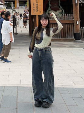 「CONVERSE（コンバース）のCONVERSE/コンバース/ALL STAR CITYHIKE LOAFER/オールスター シティハイク ローファー/ 31315811215（ローファー、ブラック系）」を使った、もかさん（レディース・159cm）の秋コーディネート